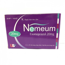Thuốc NEMEUM 20 - Esomeprazol 20mg điều trị trào ngược dạ dày và loét dạ dày Thuốc NEMEUM 20 - Esomeprazol 20mg điều trị trào ngược dạ dày và loét dạ dày