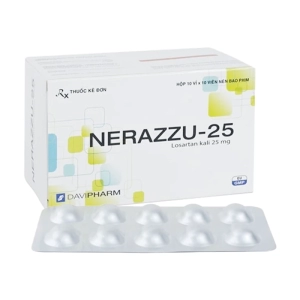 Nerazzu-25 Davipharm 10 vỉ x 10 viên (Losartan)