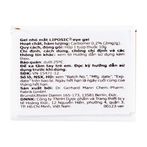 Liposic Eye Gel Bausch Lomb tuýp 10g (Carbomer)