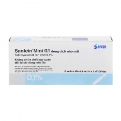 Thuốc nhỏ mắt Santen Sanlein mini 0.1%, Hộp 30 ống
