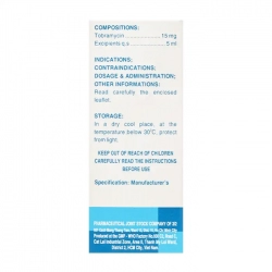 Thuốc nhỏ mắt Tobcol 5ml F.T.PHARMA Thuốc nhỏ mắt Tobcol 5ml F.T.PHARMA