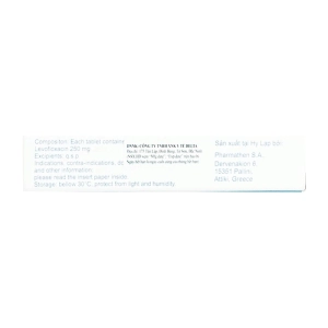 Nirdicin 250mg Pharmathen 1 vỉ x 10 viên (Levofloxacin) Nirdicin 250mg Pharmathen 1 vỉ x 10 viên (Levofloxacin)