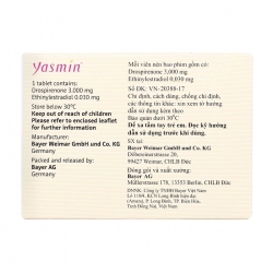 Yasmin Bayer 1 vỉ x 21 viên