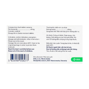 Nolpaza 40mg Krka 1 vỉ x 14 viên (Pantoprazole)