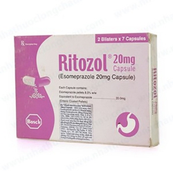 Thuốc Ritozol, Esomeprazole 20mg, Hộp 14 viên