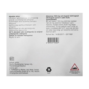 Alecensa 150mg Roche 4 hộp x 56 viên