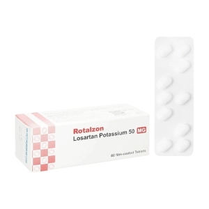 Rotalzon 50mg Atlantic Pharma 6 vỉ x 10 viên (Losartan Kali)