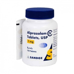 Alprazolam Tablets USP 1mg Sando, Chai 100 viên Alprazolam Tablets USP 1mg Sando, Chai 100 viên