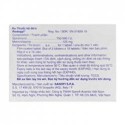 Thuốc Sanofi Rodogyl, Hộp 20 viên