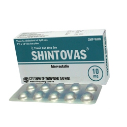 Thuốc Shintovas, Atorvastatin 10mg Shinpoong, Hộp 30 viên Thuốc Shintovas, Atorvastatin 10mg Shinpoong, Hộp 30 viên