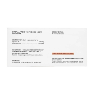 Siqueira 500mg DaviPharm 6 vỉ x 10 viên (Arginin)