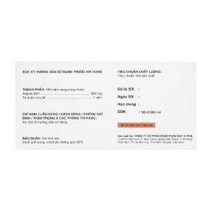 Siqueira 500mg DaviPharm 6 vỉ x 10 viên (Arginin)