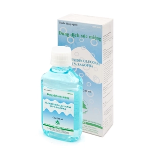 Thuốc súc miệng họng Sagopha Clorhexidin Gluconat 0,12%, Chai 200ml Thuốc súc miệng họng Sagopha Clorhexidin Gluconat 0,12%, Chai 200ml
