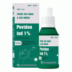 Povidon Iod 1% VCP 125ml - Thuốc súc miệng Povidon Iod 1% VCP 125ml - Thuốc súc miệng