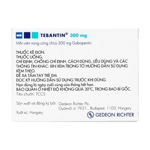 Tebantin 300mg Gedeon Richter 5 vỉ x 10 viên (Gabapentin)