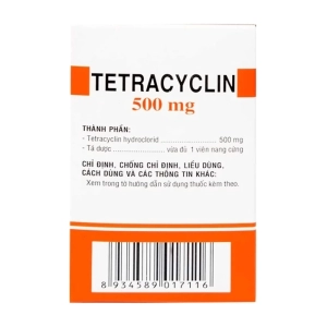 Tetracyclin 500mg Uphace 10 vỉ x 10 viên (Tetracyclin hydroclorid)