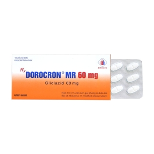 Dorocron MR 60mg Domesco 2 vỉ x 15 viên (Gliclazide)