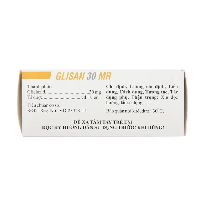 Glisan 30 MR Hasan 10 vỉ x 30 viên Glisan 30 MR Hasan 10 vỉ x 30 viên