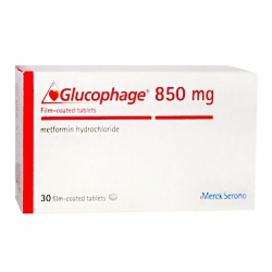 Thuốc tiểu đường Glucophage 850mg, Hộp 30 Viên Thuốc tiểu đường Glucophage 850mg, Hộp 30 Viên