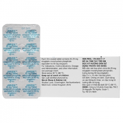 Thuốc tiểu đường Januvia 50 - Sitagliptin 50mg, Hộp 2 vỉ x 14 viên