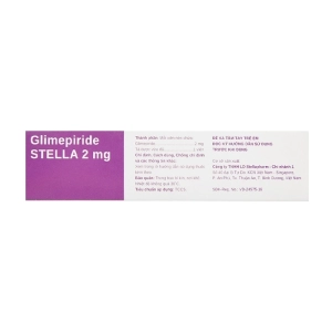 Glimepiride Stella 2mg 3 vỉ x 10 viên Glimepiride Stella 2mg 3 vỉ x 10 viên