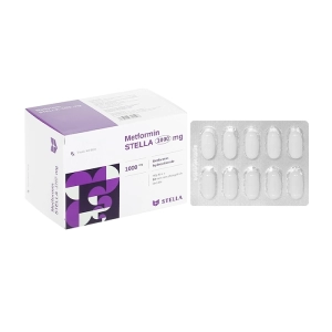 Metformin Stella 1000mg 6 vỉ x 10 viên Metformin Stella 1000mg 6 vỉ x 10 viên