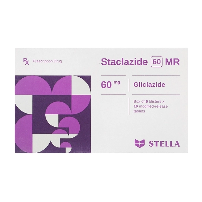 Staclazide 60 MR Stellapharm 6 vỉ x 10 viên Staclazide 60 MR Stellapharm 6 vỉ x 10 viên
