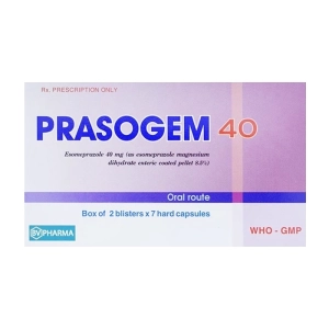 Prasogem 40 BV Pharma 2 vỉ x 7 viên Prasogem 40 BV Pharma 2 vỉ x 7 viên