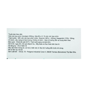 Venokern 500mg Kern Pharma 6 vỉ x 10 viên Venokern 500mg Kern Pharma 6 vỉ x 10 viên