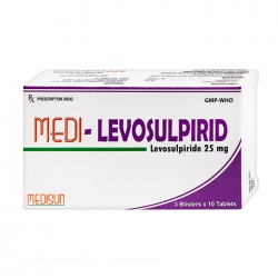 Medi-Levosulpirid 25mg Medisun, Hộp 3 vỉ x 10 viên