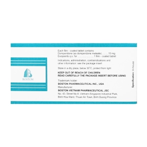 MotiBoston 10mg Boston Pharma 10 vỉ x 10 viên