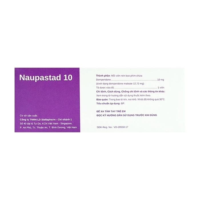 Naupastad 10 Stellapharm 10 vỉ x 10 viên Naupastad 10 Stellapharm 10 vỉ x 10 viên