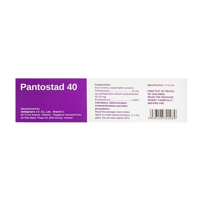 Pantostad 40 Stellapharm 4 vỉ x 7 viên