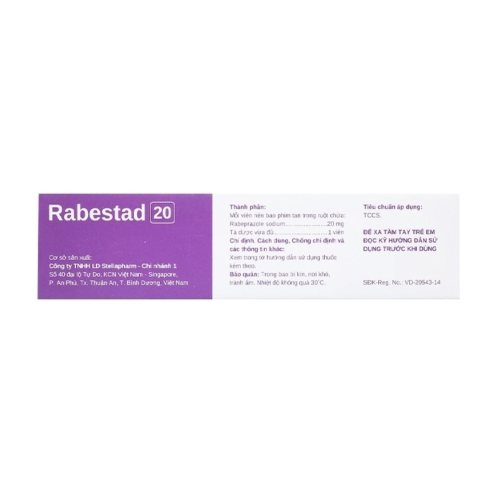 Rabestad 20 Stellapharm 3 vỉ x 10 viên Rabestad 20 Stellapharm 3 vỉ x 10 viên