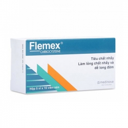 Thuốc Flemex 375mg - Carbocystein 375mg, Hộp 5 vỉ x 10 viên Thuốc Flemex 375mg - Carbocystein 375mg, Hộp 5 vỉ x 10 viên
