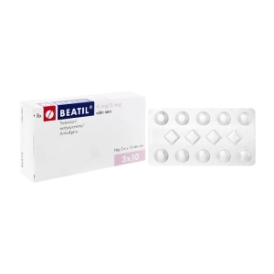 Beatil 4mg/5mg Gedeon Richter 3 vỉ x 10 viên (Perindopril + Amlodipin)