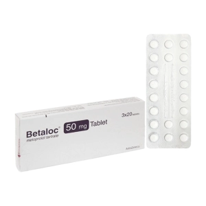Betaloc 50mg Tablet Astra Zeneca 3 vỉ x 20 viên (Metoprolol)