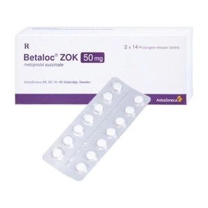 Betaloc Zok 50mg Astra Zeneca 2 vỉ x 14 viên (Metoprolol)