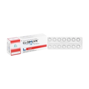 Clopalvix 75mg Boston Pharma 5 vỉ x 14 viên (Clopidogrel)