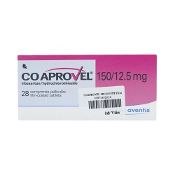 CoAprovel 150/12.5mg Sanofi , Hộp 2 vỉ x 14 viên