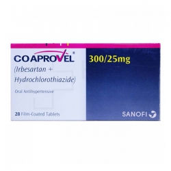 Thuốc tim mạch Co Aprovel 300/25mg, Hộp 28 viên
