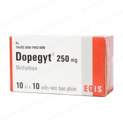 Thuốc tim mạch Dopegyt 250mg, Hộp 100 viên