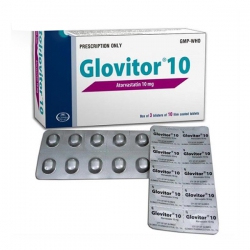 Glovitor 10mg Abbott, Hộp 30 viên