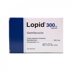 Thuốc tim mạch Lopid 300mg | Hộp 10 vỉ x 10 viên