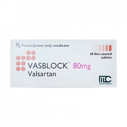 Thuốc tim mạch Medochemie Vasblock Valsartan 80mg, Hộp 30 viên