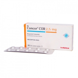 Thuốc tim mạch Merck Concor Cor 2.5mg, Hộp 30 viên