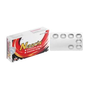 Nasrix 20/10mg Davipharm 4 vỉ x 7 viên (Simvastatin + Ezetimibe)