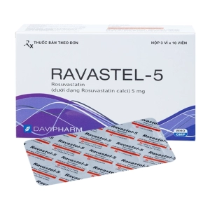 Ravastel-5 Davipharm 3 vỉ x 10 viên (Rosuvastatin)