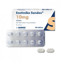 Thuốc tim mạch Sandoz Ezetimebe 10mg, Hộp 30 viên Thuốc tim mạch Sandoz Ezetimebe 10mg, Hộp 30 viên