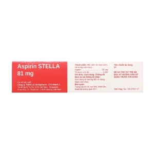 Aspirin Stella 81mg 2 vỉ x 28 viên (Aspirin)